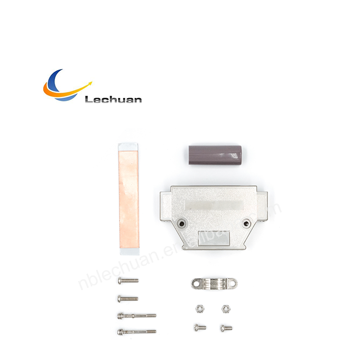 LECHUAN D-SUB Connector ABS Resin Ni-Plating Backshell 37Pin DDK I7JE Series 17JE-37H-1A-CF Plastic Hood Kit