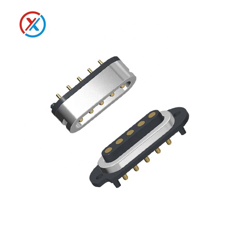 1.5mm Fast Charging Brass Magnetic Pogo Pin Connector 5-Pin for Smart Watches ODM Supplied
