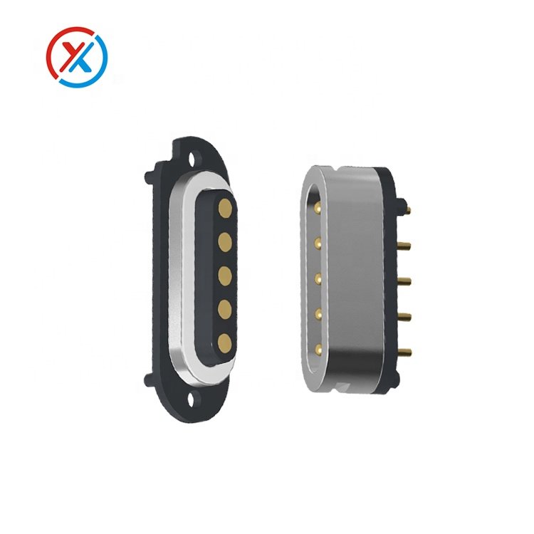 1.5mm Fast Charging Brass Magnetic Pogo Pin Connector 5-Pin for Smart Watches ODM Supplied