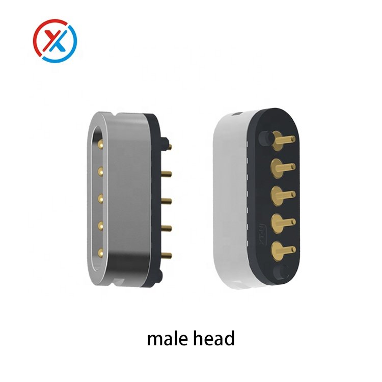 1.5mm Fast Charging Brass Magnetic Pogo Pin Connector 5-Pin for Smart Watches ODM Supplied