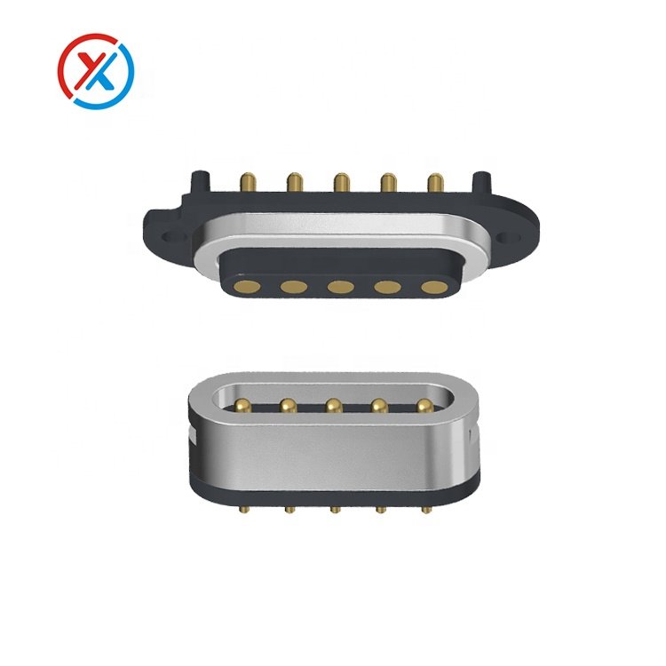 1.5mm Fast Charging Brass Magnetic Pogo Pin Connector 5-Pin for Smart Watches ODM Supplied