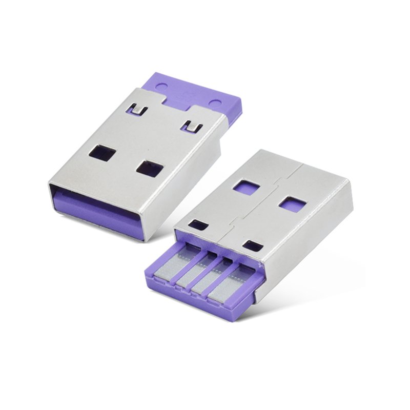 Fast Charging USB 4P Solder A Type Male Connector PBT for USB Cable