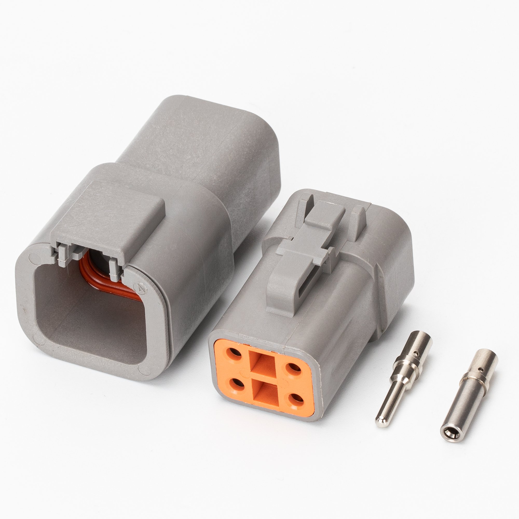 Deutsch DTP Connector Kit DTP04-4P Connector Male Female 4 Pin Solid Contacts Terminal Connector Kit With Seal Plug For Car