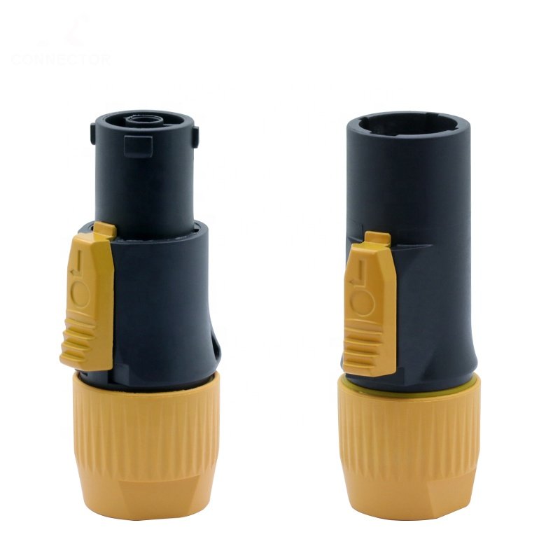 Waterproof PowerCON Connector NAC3FX-W NAC3MX-W Locking Powercon Cable Connector 250V 20A IP65 Grade Waterproof