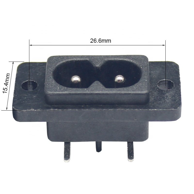 C8 AC Inlet Power Socket male Electrical Socket for SMT PCB mounted type IEC Figure 8 socket