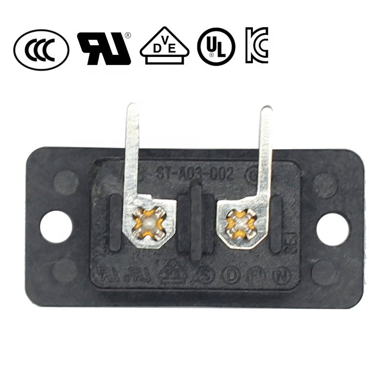 C8 AC Inlet Power Socket male Electrical Socket for SMT PCB mounted type IEC Figure 8 socket
