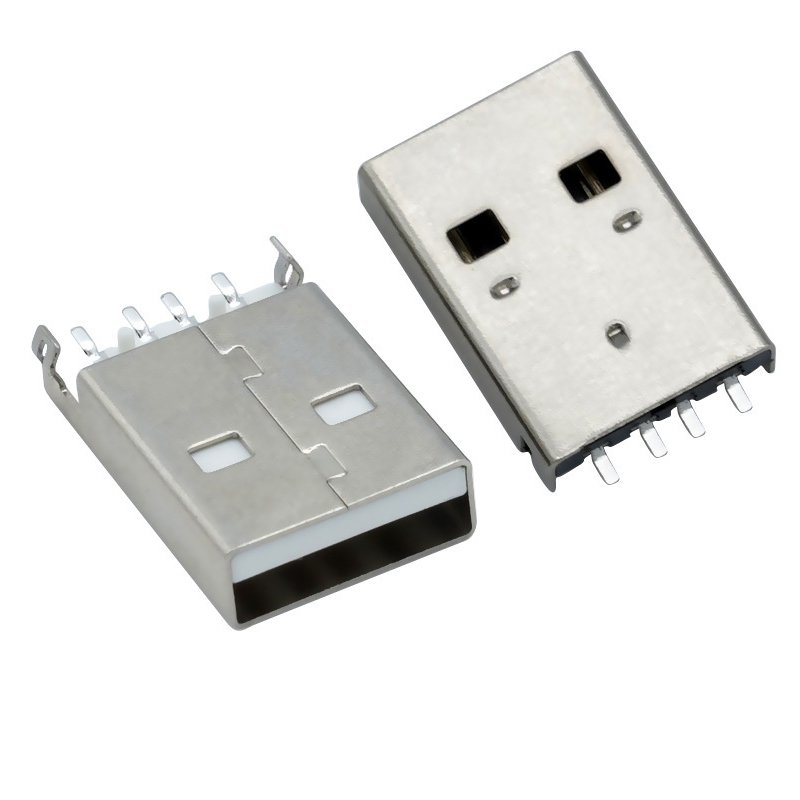 USB connector Sink plate SMD male socket USB type a male connector 180 degree data port