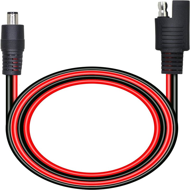 High Quality SAE Plug to DC5.5*2.1 5.5*2.5 6.5*3.0 3.5*1.5mm DC Plug Male Connector for Solar Power Supply Connection