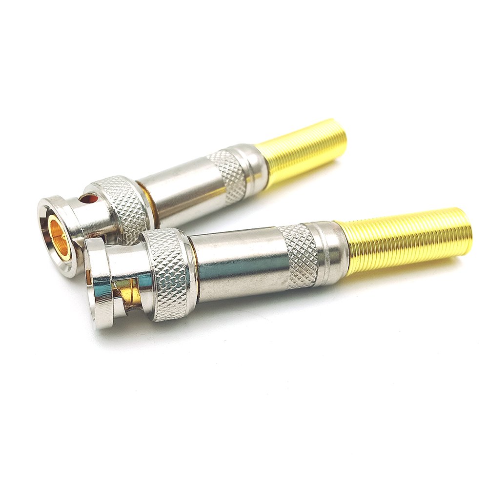 Solder Solderless RF BNC Copper Male BNC Coaxial Connector for RG59 Cable for CCTV accessories