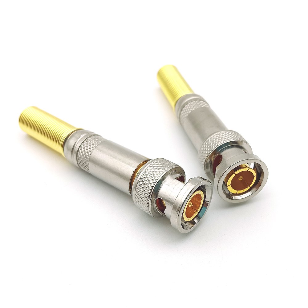 Solder Solderless RF BNC Copper Male BNC Coaxial Connector for RG59 Cable for CCTV accessories