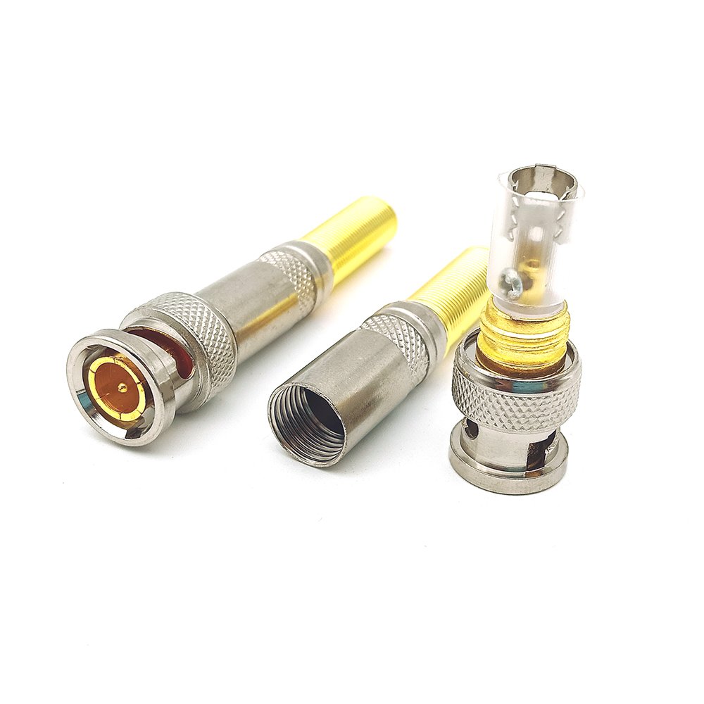 Solder Solderless RF BNC Copper Male BNC Coaxial Connector for RG59 Cable for CCTV accessories