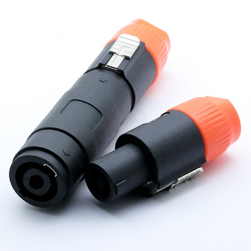 R Connector 4Pin Female To Female Speaker Coupler Adapter Audio Cable Connector New Style Amplifier Connector