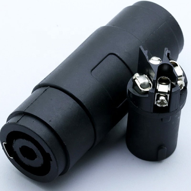R Connector 4Pin Female To Female Speaker Coupler Adapter Audio Cable Connector New Style Amplifier Connector
