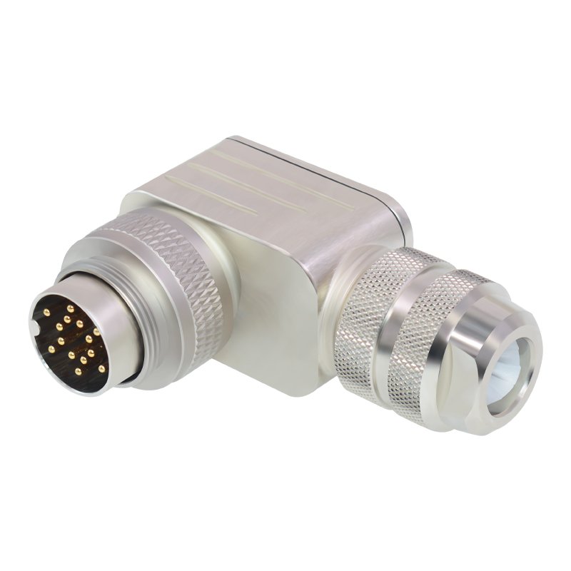 423 series M16 IP67 Male angled connector 12 Contacts