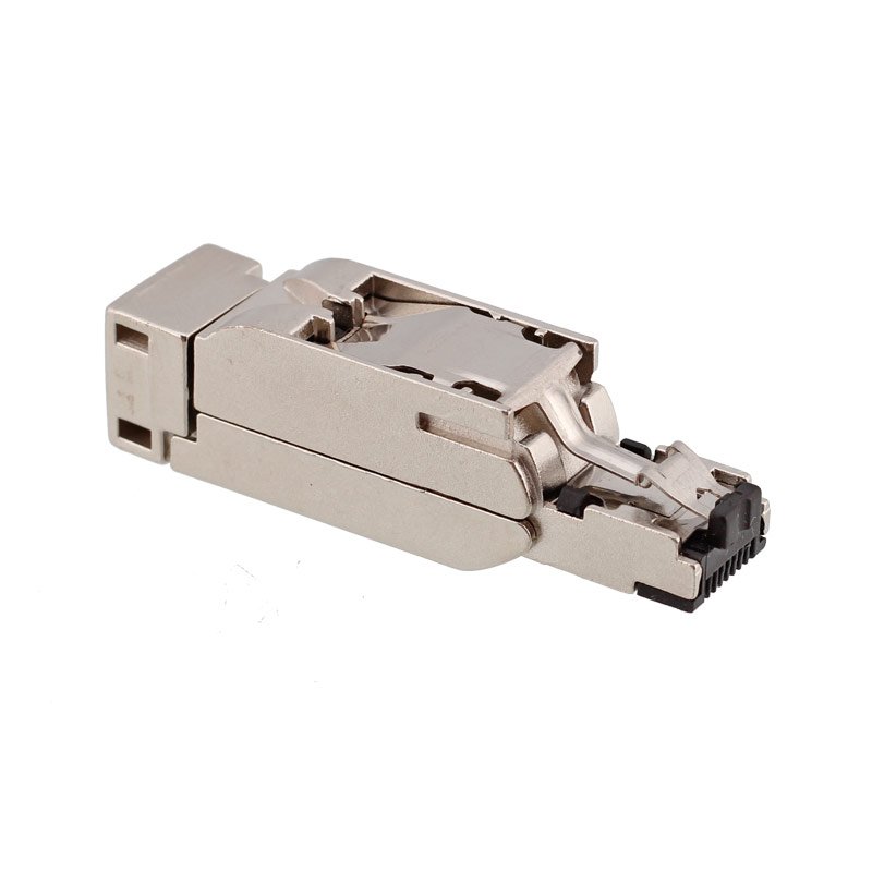 Ethernet RJ45 push pull Metal Straight Industrial Metal Connector CAT5E Profinet RJ45 Plug plug in