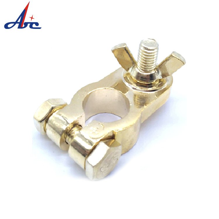 Electrical Brass and Copper Terminal Connector 2X8 AWG Gauge Positive & Negative Gender Car Battery Terminals