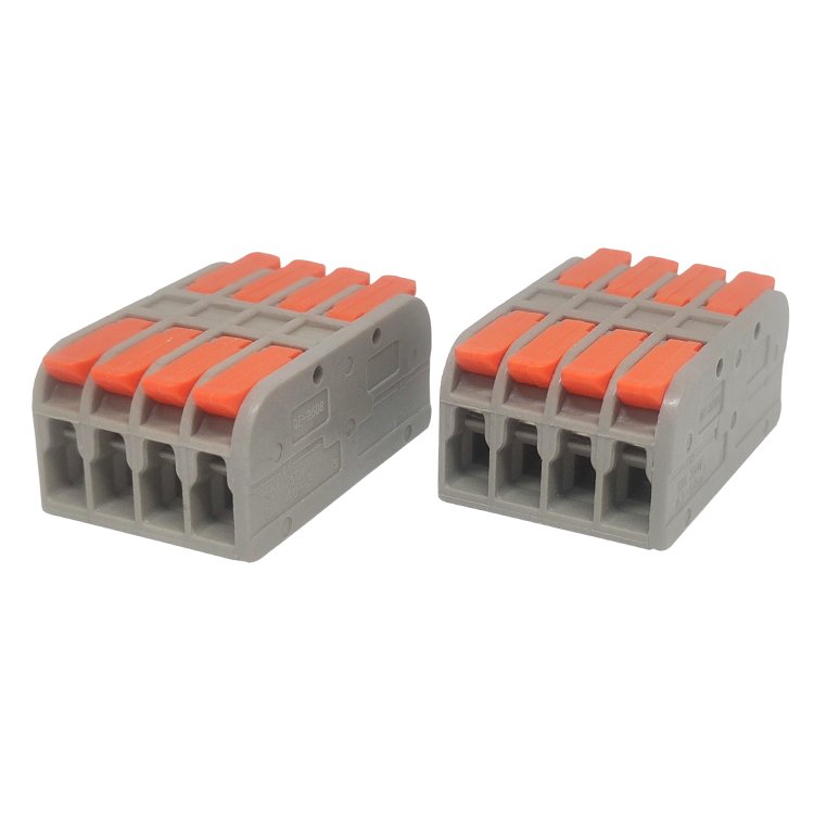 Gently touch the painless handle AP-2608 Quick terminal block 4 in 4 out Connector Fixed guide rail