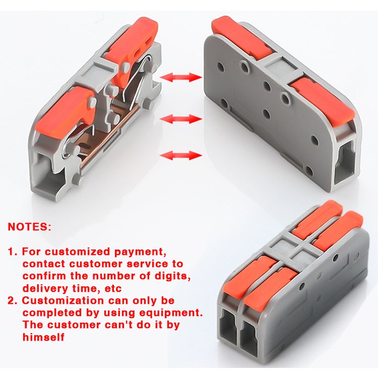 Gently touch the painless handle AP-2608 Quick terminal block 4 in 4 out Connector Fixed guide rail