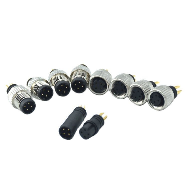 Connector Supplier M8 Circular Connectors 4 Pin D Code Moldable Plug Wire Male Female Connector