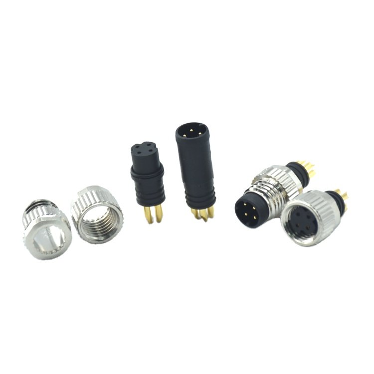 Connector Supplier M8 Circular Connectors 4 Pin D Code Moldable Plug Wire Male Female Connector