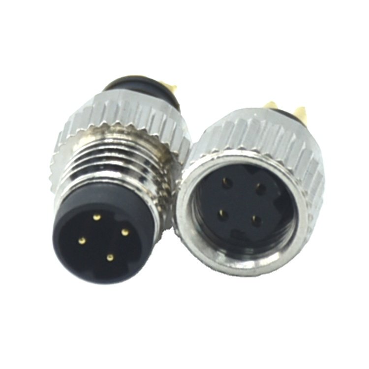 Connector Supplier M8 Circular Connectors 4 Pin D Code Moldable Plug Wire Male Female Connector