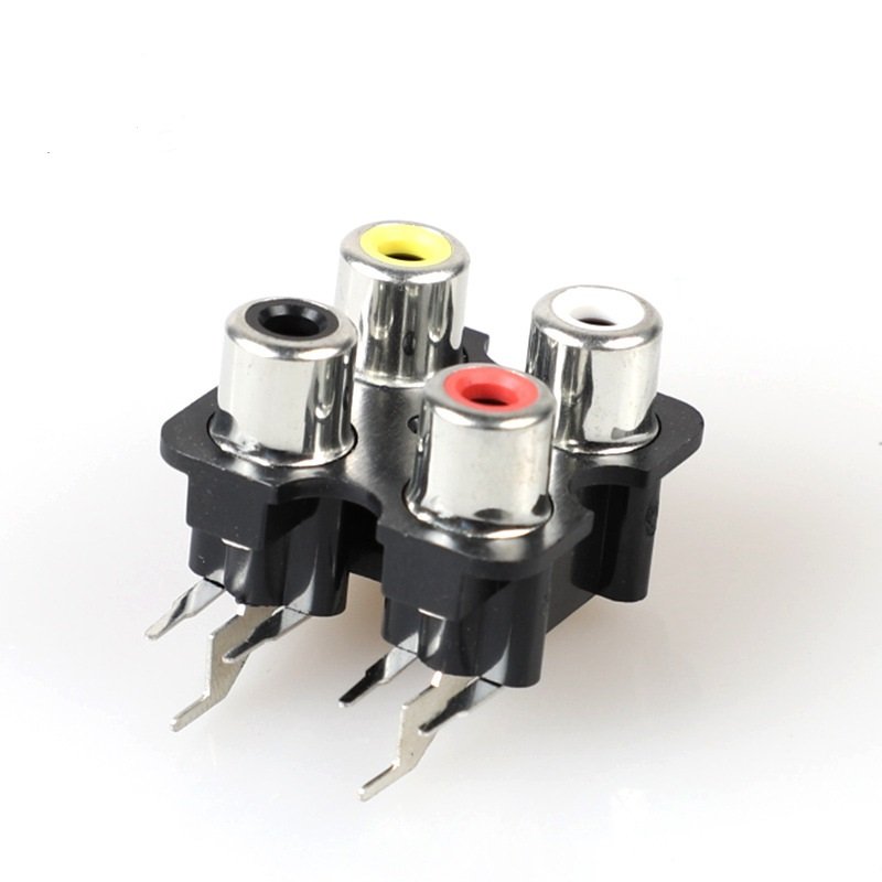 4pin RCA jack connector audio socket rca female connector pcb mount connector