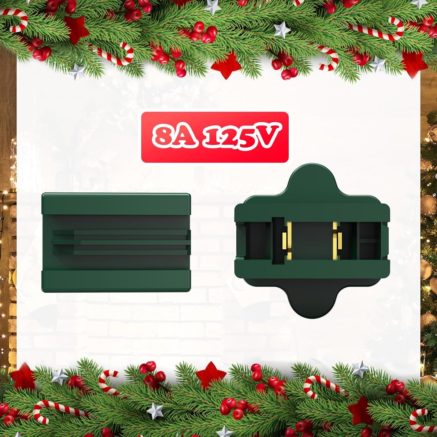 Guanyi UL male plug for 18 gauge SPT-1 green wire ,snap on Vampire plug connectors
