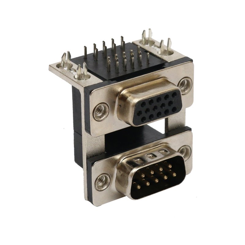 DB 09Pin female to DB9 D-SUB male Socket Connector for Right Angle type