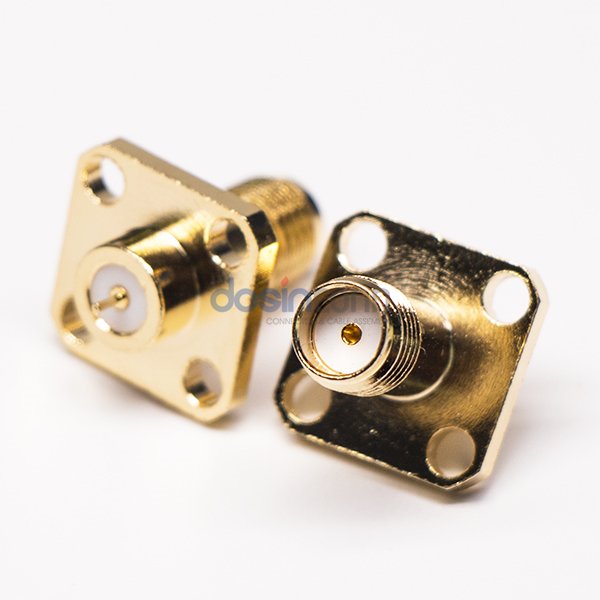 Gold-plated Coaxial RF Connector PCB Mount SMA RP-SMA Female Jack 50 ohm Straight R/A Connector SMA Edge Mount Through Hole