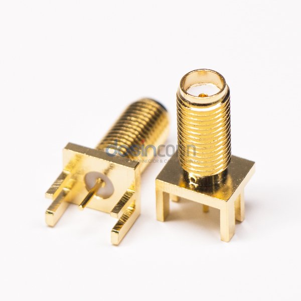 Gold-plated Coaxial RF Connector PCB Mount SMA RP-SMA Female Jack 50 ohm Straight R/A Connector SMA Edge Mount Through Hole