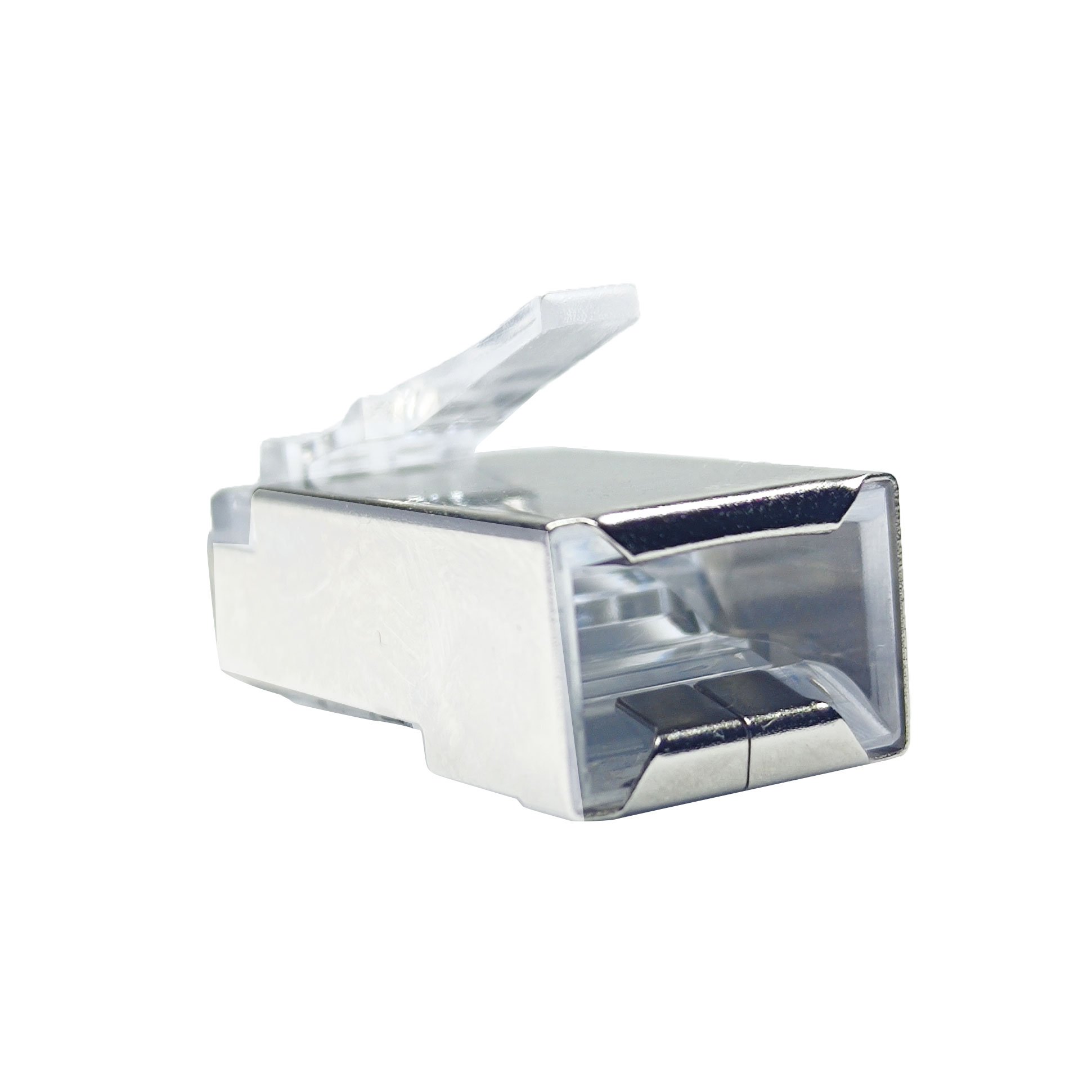 shielded network pass RG45 cable female ethernet plug 8p8c STP pass through cat5e RJ45 connectors