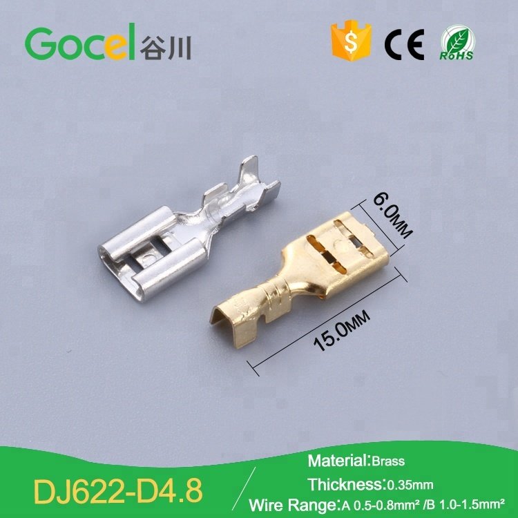 Crimp terminal DJ622-D4.8 Brass tin plated terminal male terminal