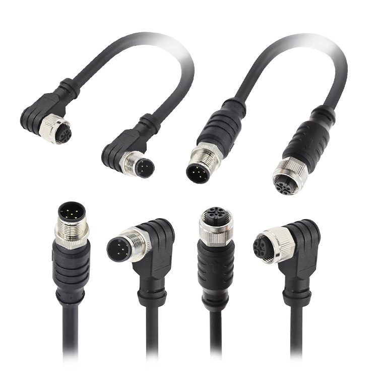 IP67 IP68 M12 connector 5 pin A code waterproof Welding Pcb panel mount Signal male female plug socket M12 connector