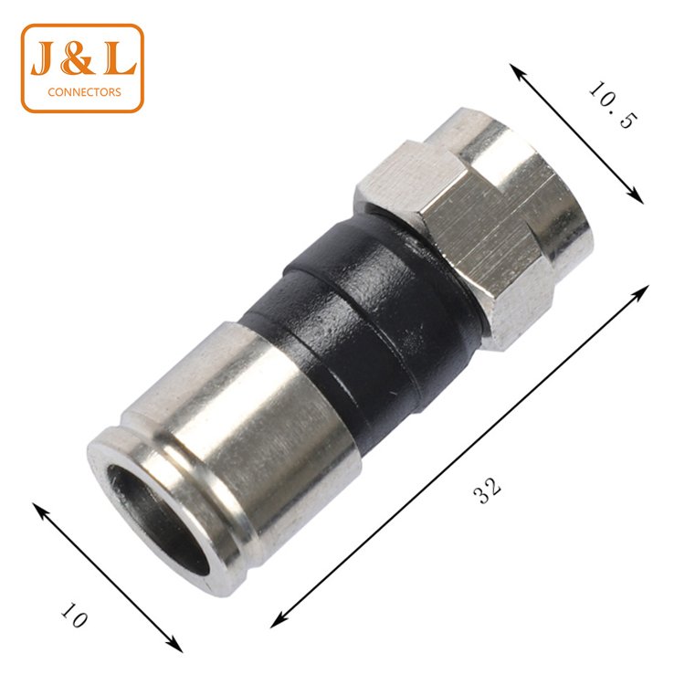 Factory Price Waterproof Compressed F Male Connector Coaxial Cable PPC EX6XL RG6 Compression F Connector