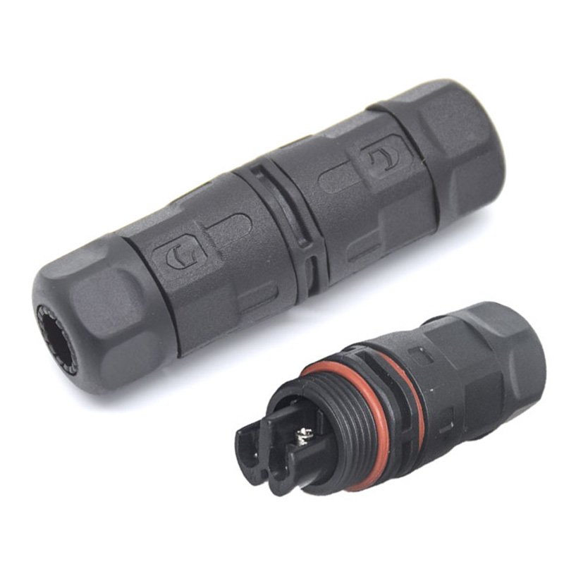 China Factory M20 2 Pin IP68 Electrical Power Quick Connect Cable Screw T Type Waterproof Connector