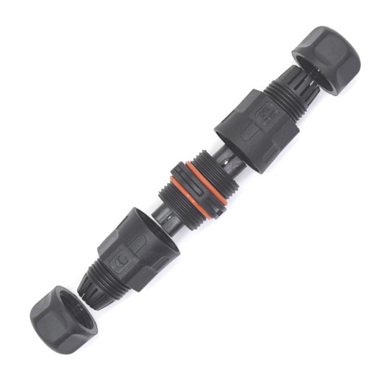 China Factory M20 2 Pin IP68 Electrical Power Quick Connect Cable Screw T Type Waterproof Connector