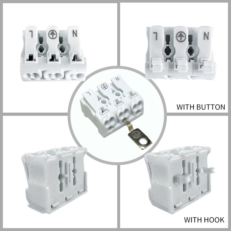 Bolt-free Fast Terminal LED 3-position Quick connector quick delivery