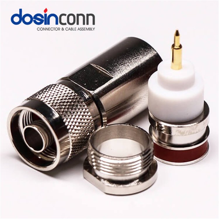 N Type Male Crimp Connector For Lmr-400 Clamp for RG213 RG8 1/2 7/8 Coaxial Cable