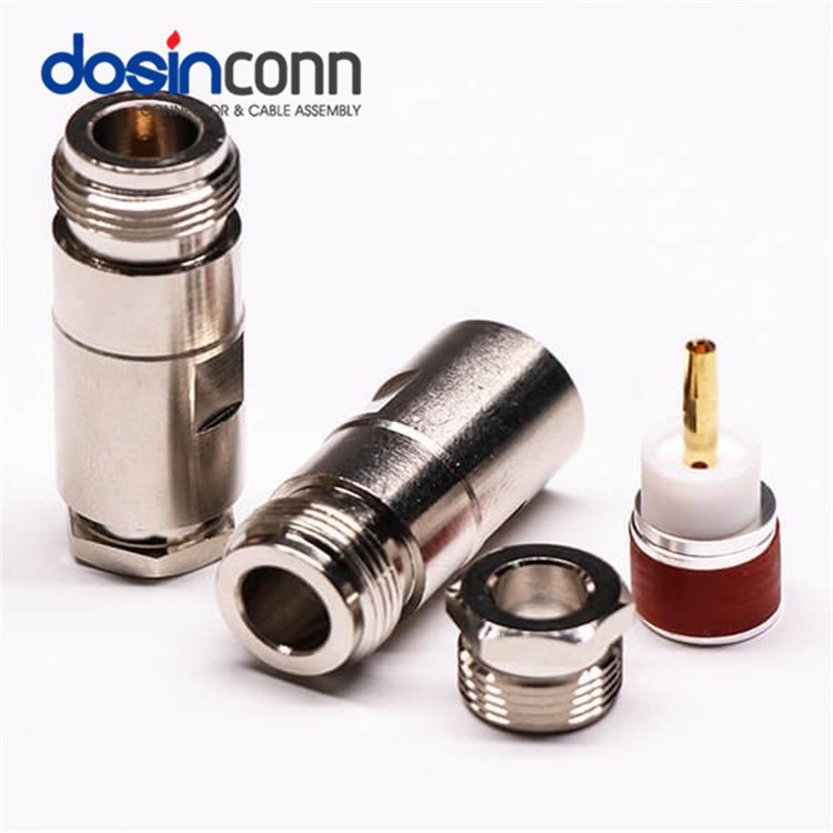 N Type Male Crimp Connector For Lmr-400 Clamp for RG213 RG8 1/2 7/8 Coaxial Cable
