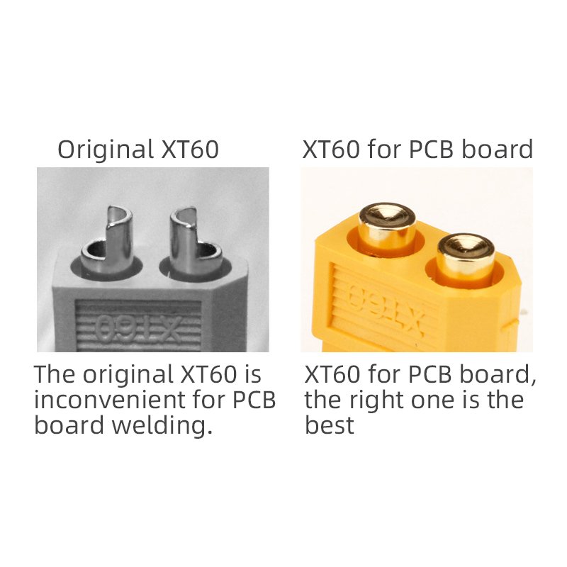Amass XT60PB (PCB Vertical Welding Version) RC Power Battery Plug Connector