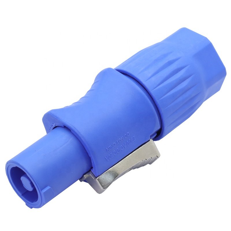 R Connector Waterproof 3 pin Powercon Male Plug Connector Led Powercon Connector for Power Supply Blue Light Grey Color