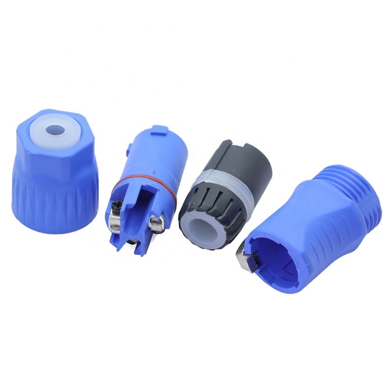 R Connector Waterproof 3 pin Powercon Male Plug Connector Led Powercon Connector for Power Supply Blue Light Grey Color
