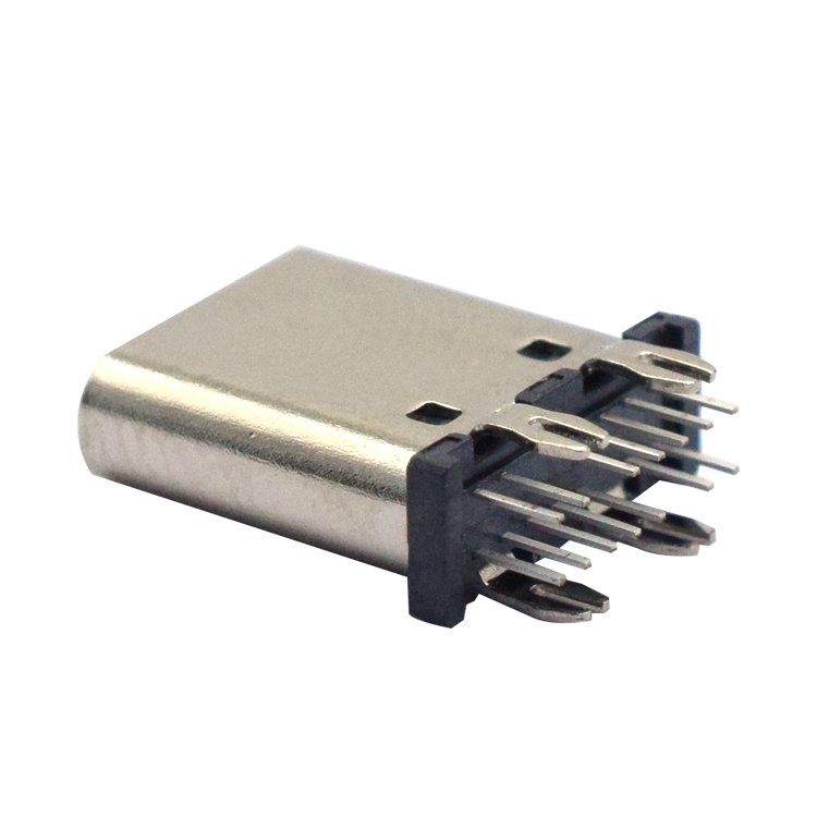 one-stop manufacturers charging connector 14 pin Vertical plug-in usb c female connector for pcb support customization