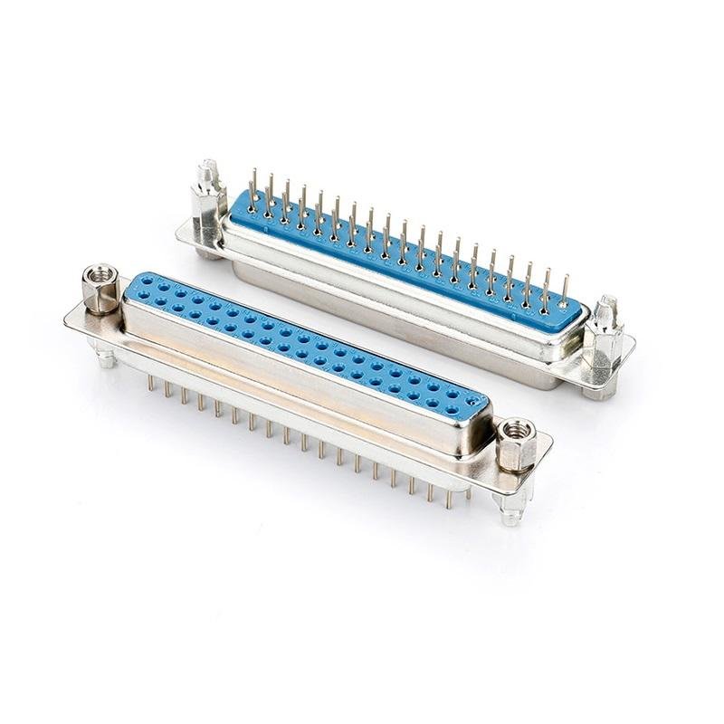 High quality D-SUB 37Pin DB37 Female 180 degrees Connector DB 37pos for PCB V/T Type with 4-40# Nut
