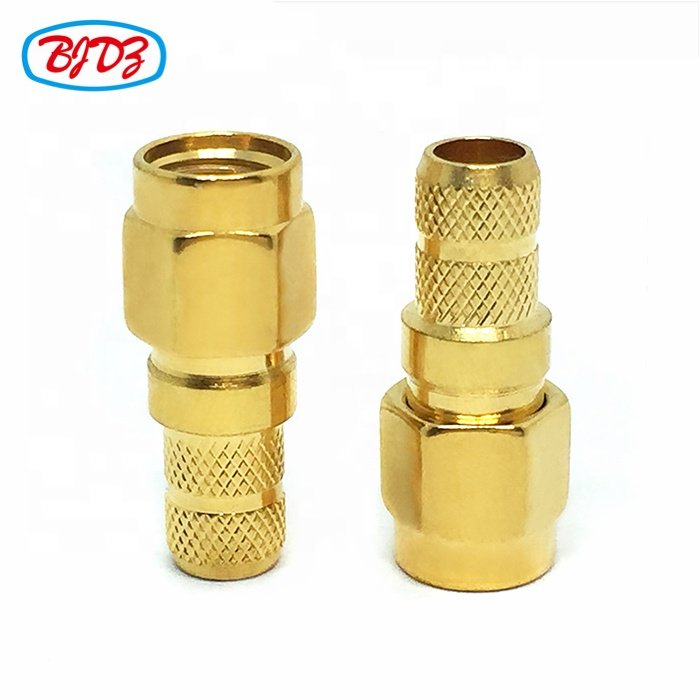 Factory directly SMA male crimp Plug connector for LMR240 LMR-240 H155 H-155 RG59 RG8X cable RF Coax Coaxial connectors in stock