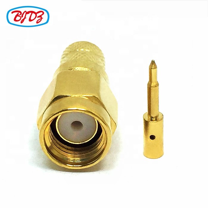 Factory directly SMA male crimp Plug connector for LMR240 LMR-240 H155 H-155 RG59 RG8X cable RF Coax Coaxial connectors in stock