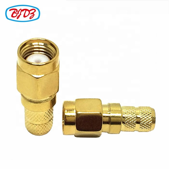 Factory directly SMA male crimp Plug connector for LMR240 LMR-240 H155 H-155 RG59 RG8X cable RF Coax Coaxial connectors in stock