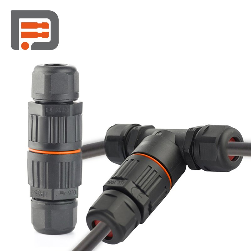 IP68 T type Waterproof Connectors CDF-200/3T 3pin 5pin quick connectoR Wire Cable Electrical Circular Power Push Quick
