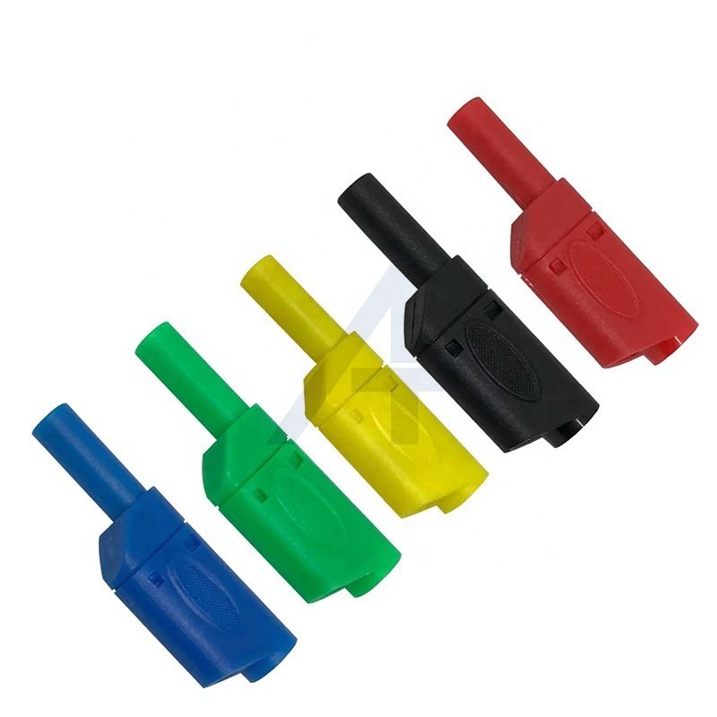 JIALUN CAT II 4mm Banana Plugs Male Stackable Connector with Banana Jack for Multimeter Test Probe