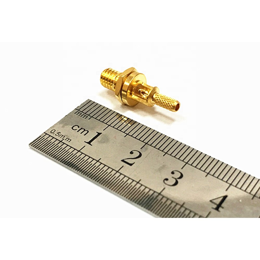50Ohm M5 10-32 Female Jack Straight Microdot Connector Crimp For RG178 Cable